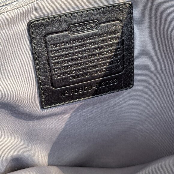 Coach Black Leather Tote & Matching Signature Wallet Set - Picture 5 of 11